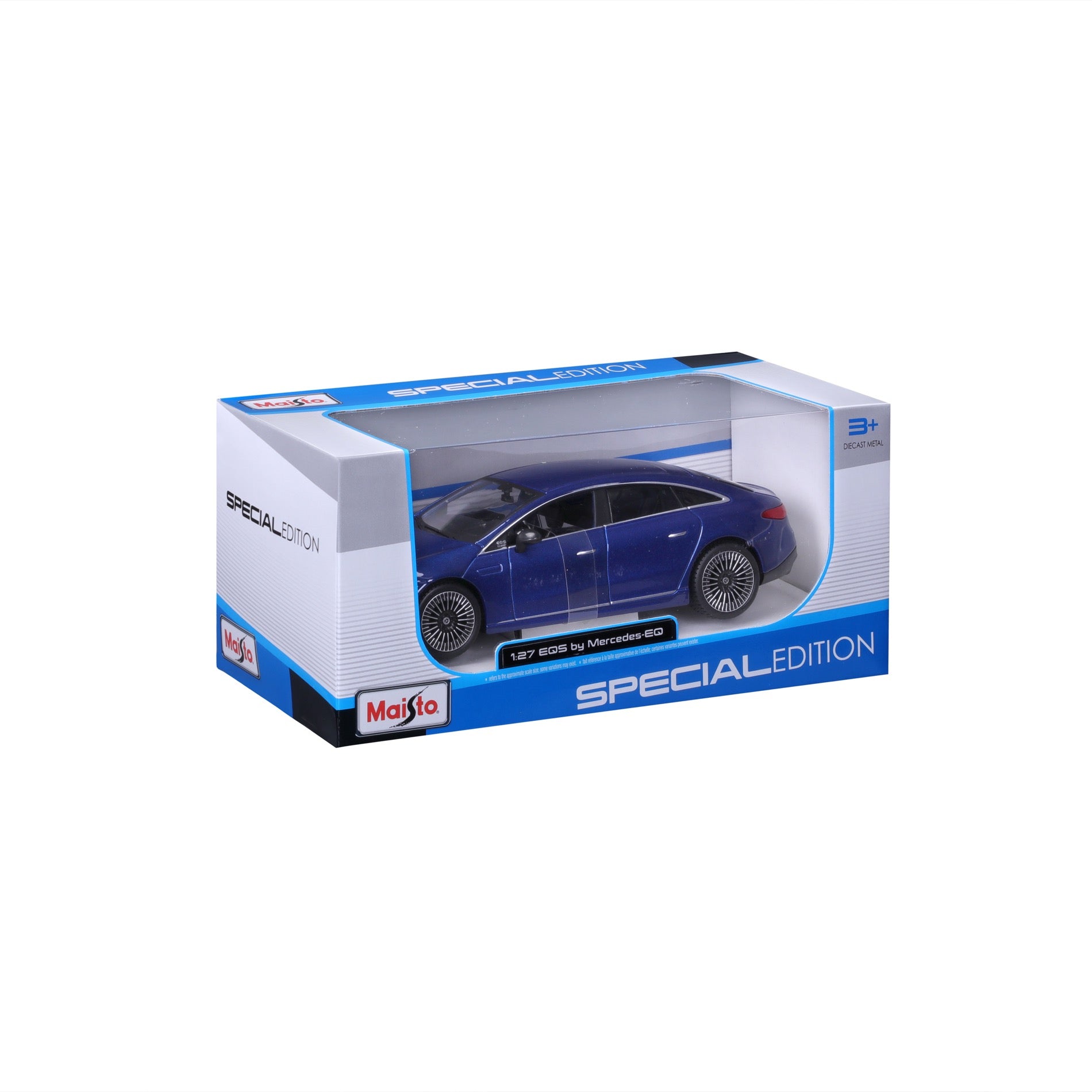 10-2902 BU Bburago Maisto - Mercedes-Benz EQS (2022), blu - Scala 1:24