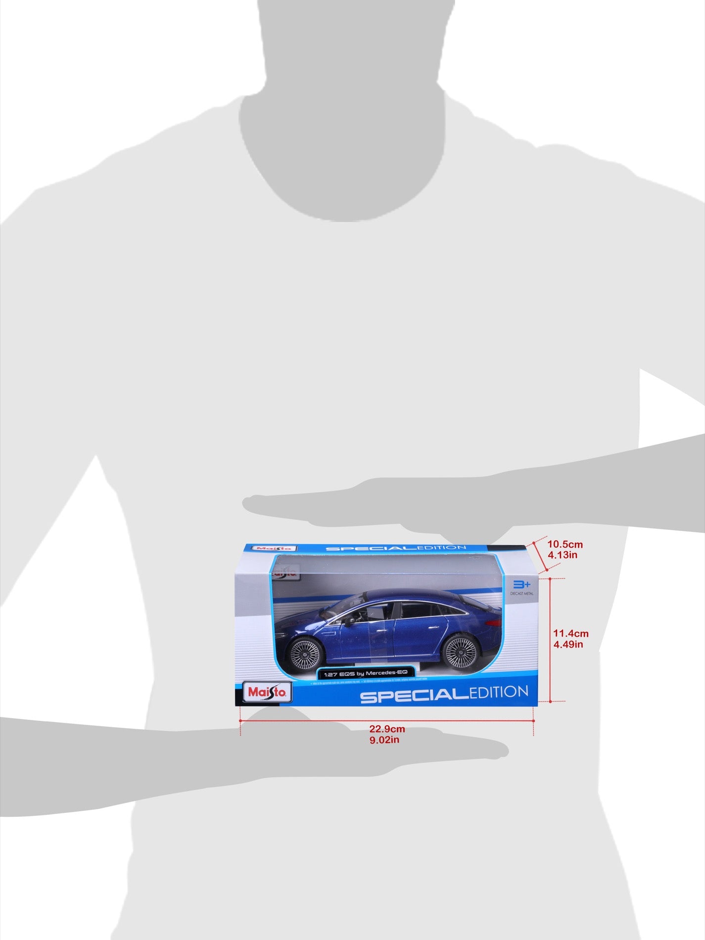 10-2902 BU Bburago Maisto - Mercedes-Benz EQS (2022), blu - Scala 1:24