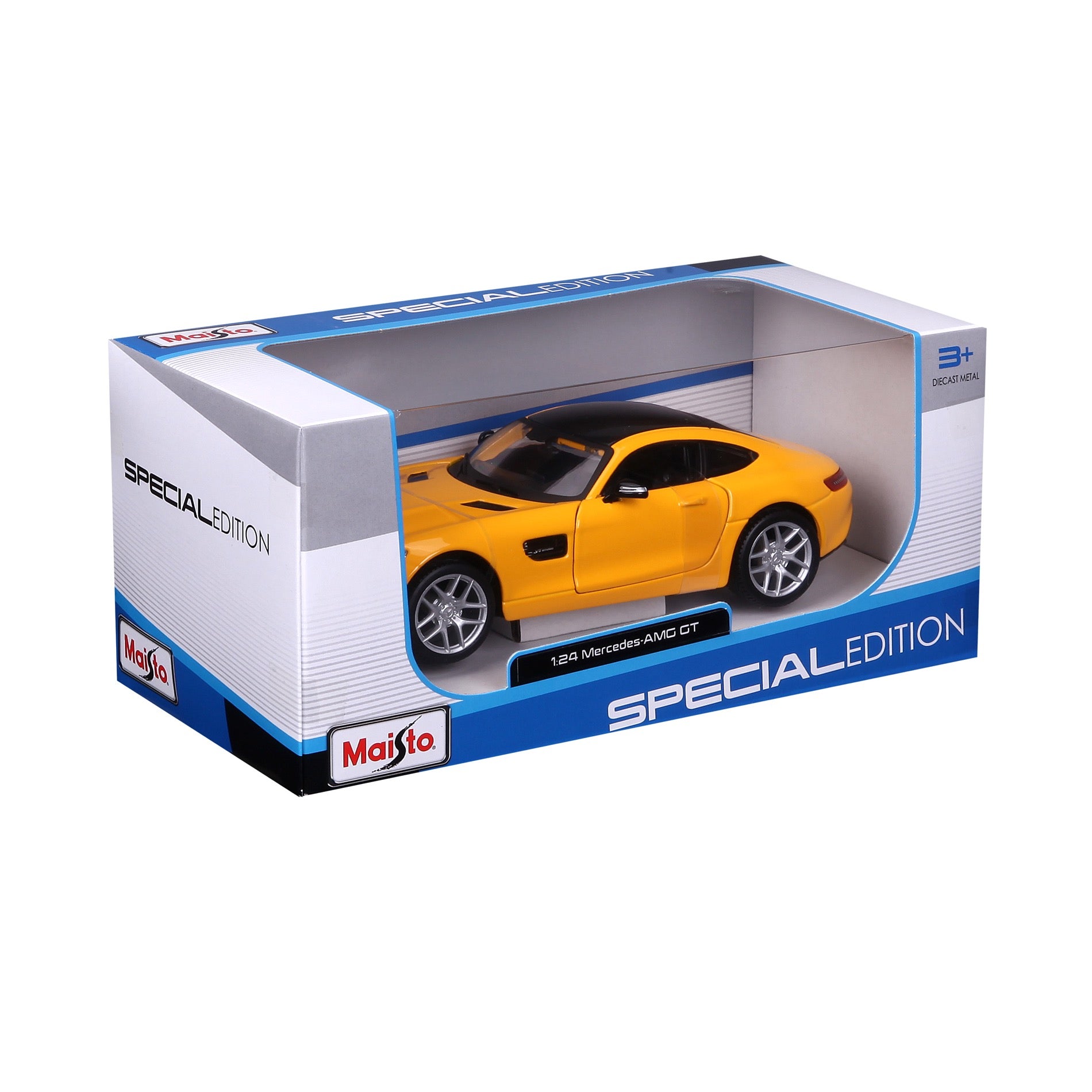 10-31134 Bburago Maisto - Mercedes-Benz AMG GT, gialla - Scala 1:24