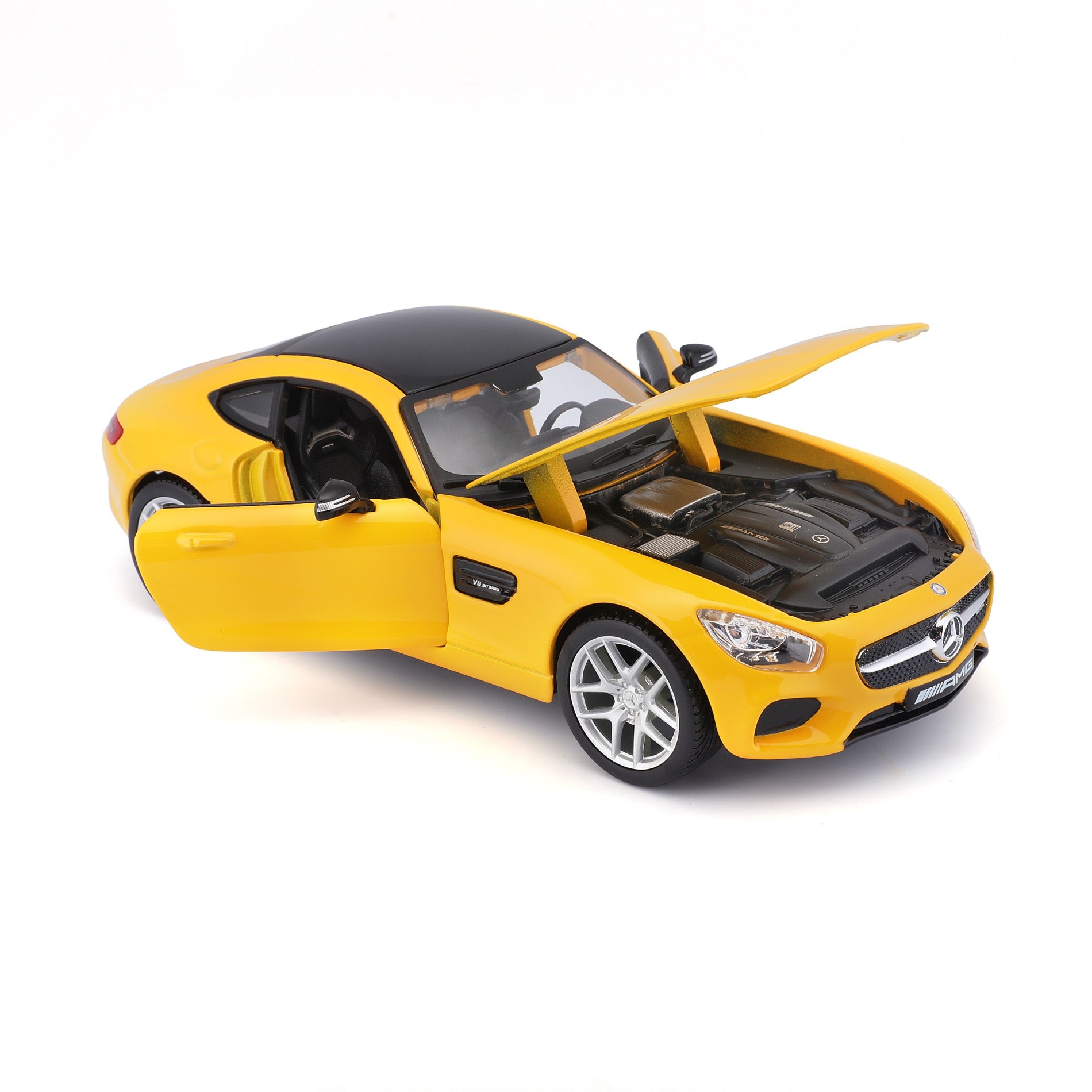 10-31134 Bburago Maisto - Mercedes-Benz AMG GT, gialla - Scala 1:24
