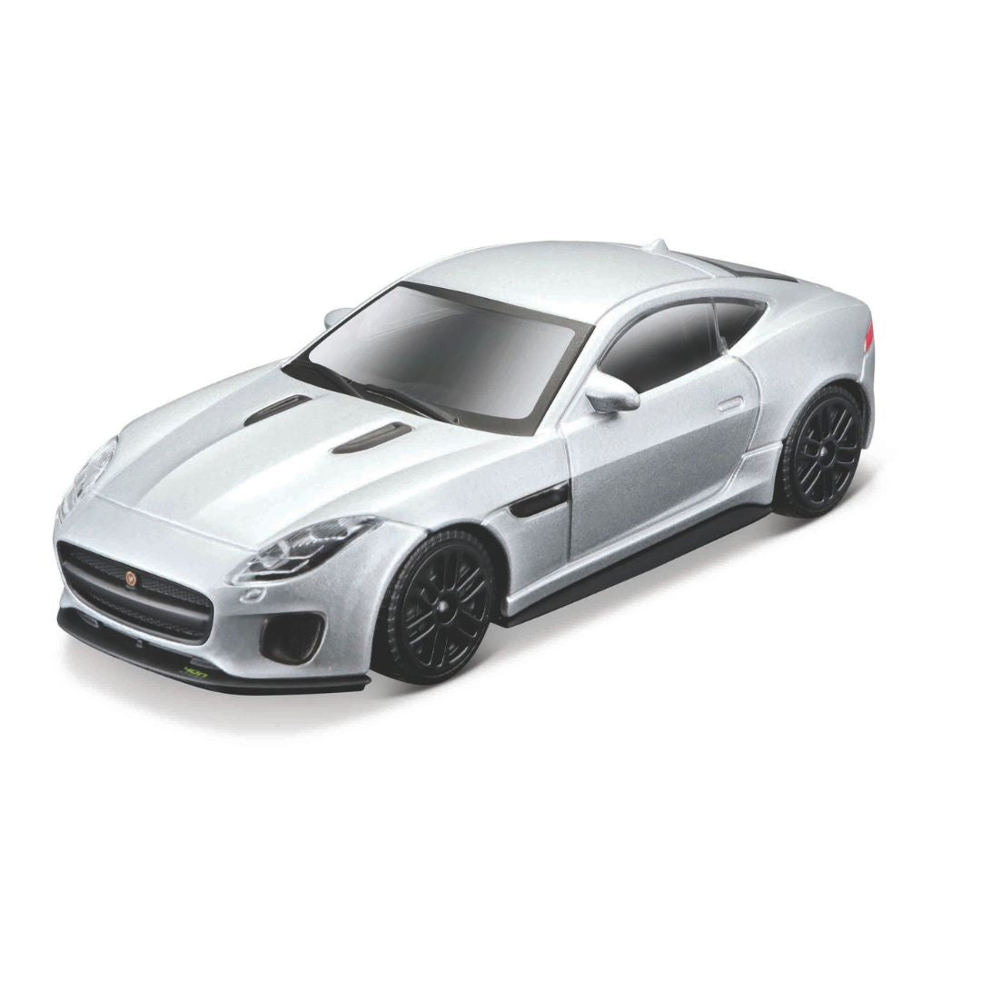 18-30383 Bburago Street Fire - Jaguar F-Type Coupé, argento - Scala 1:43