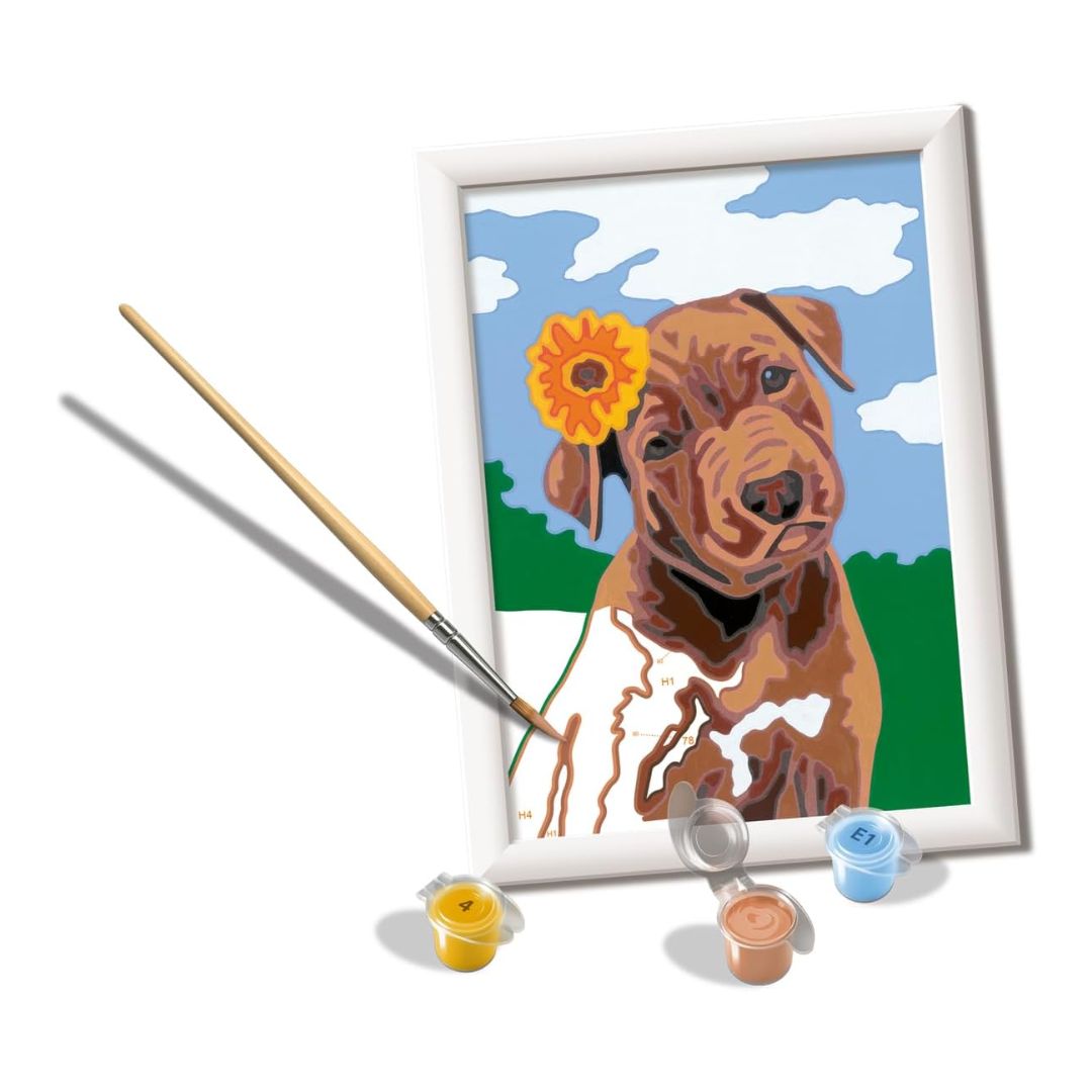23939 Ravensburger: CreArt  - Cucciolo con fiore - Serie E Classic
