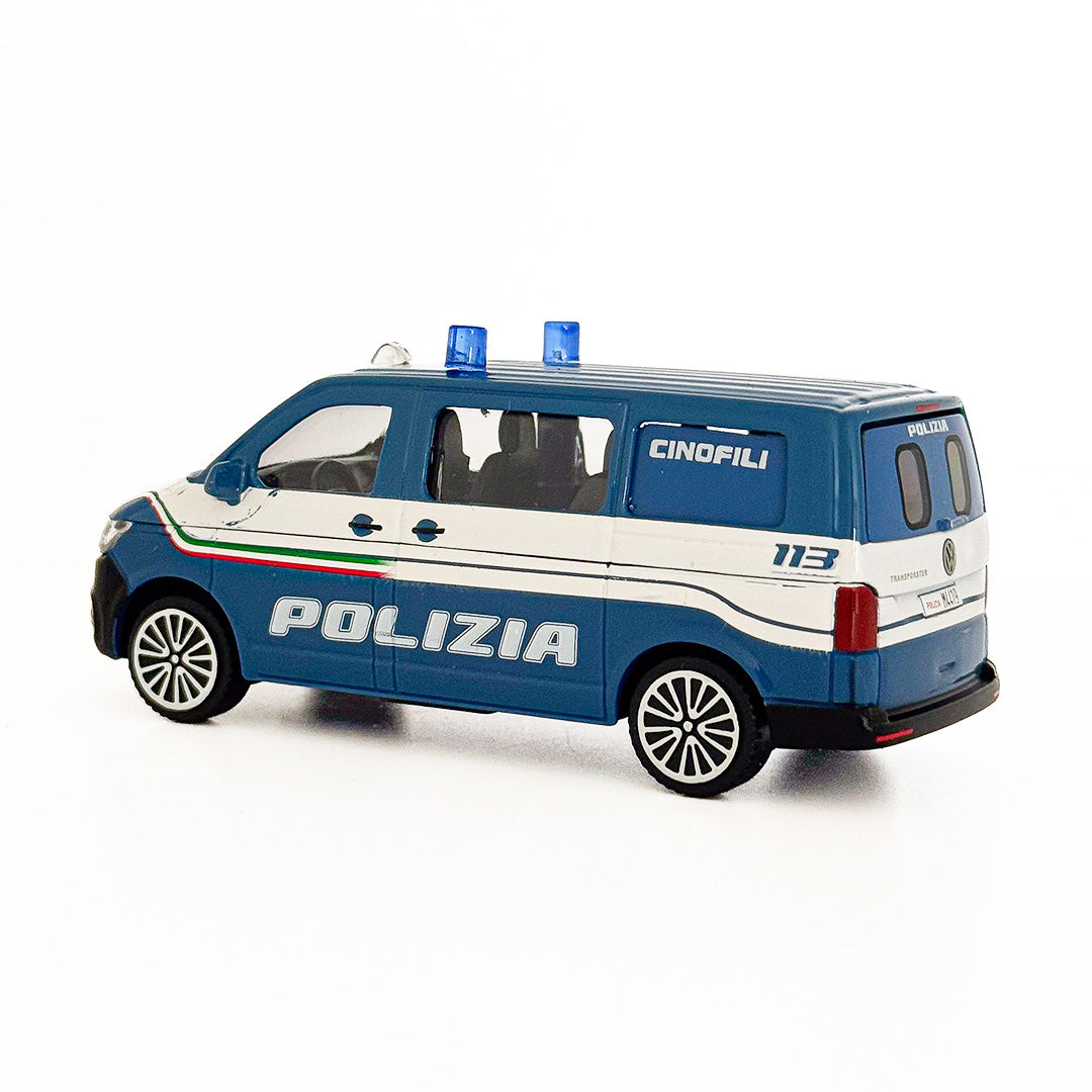 18-30448 Bburago - Volkswagen Transporter T6 Polizia - Mezzo cinofili - 1:43