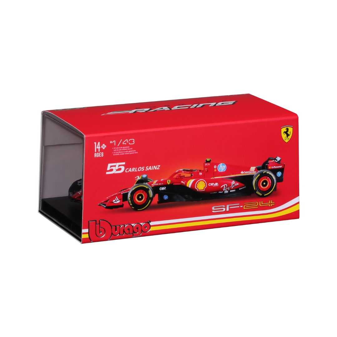 18-36843S Bburago Ferrari F1 SF-24  #55 Sainz con casco 1:43