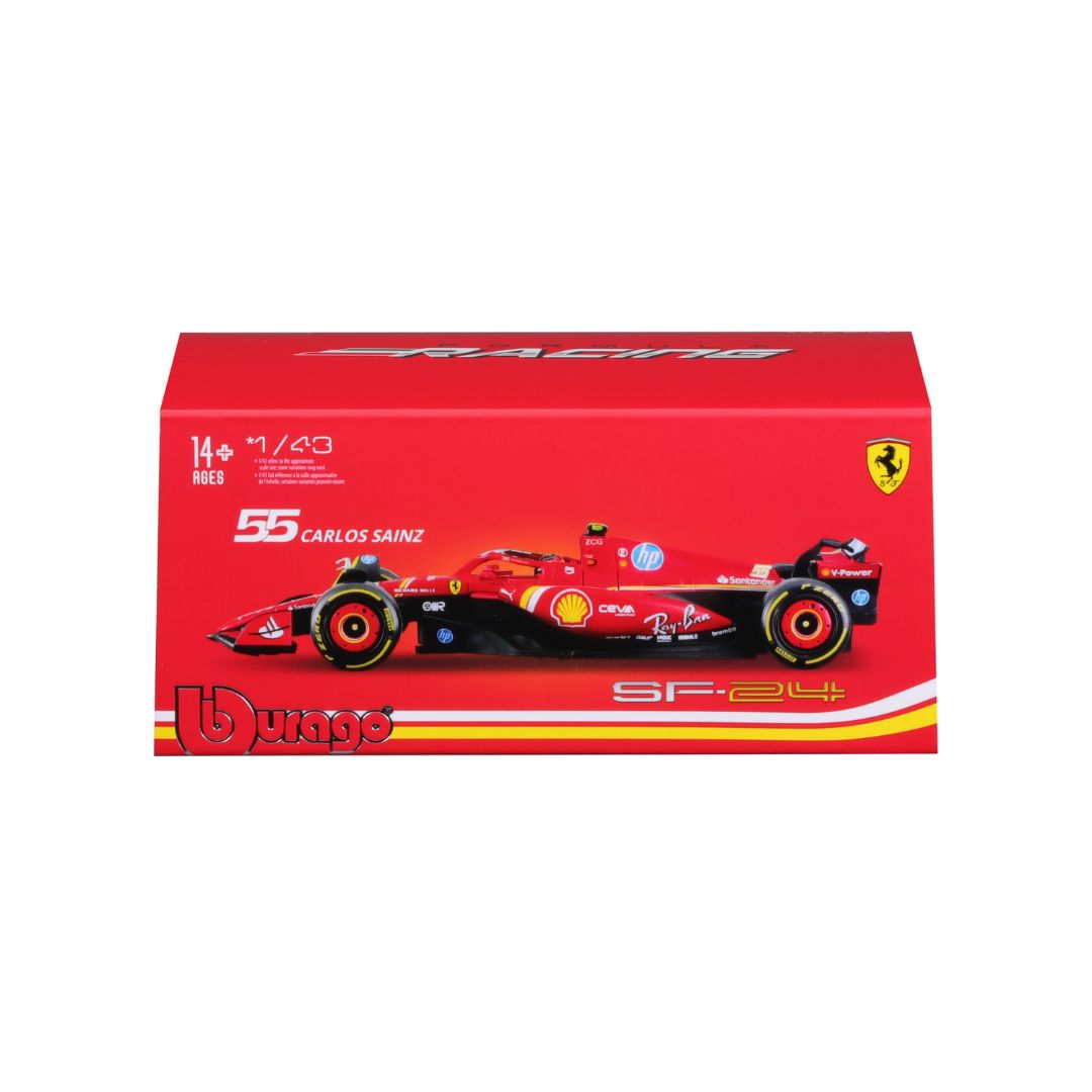 18-36843S Bburago Ferrari F1 SF-24  #55 Sainz con casco 1:43