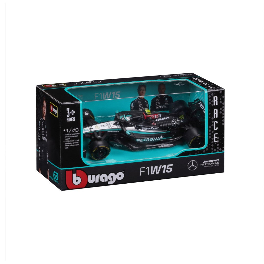 18-38208H Bburago Race - Mercedes F1 W15 E-Performance #44 - 1:43