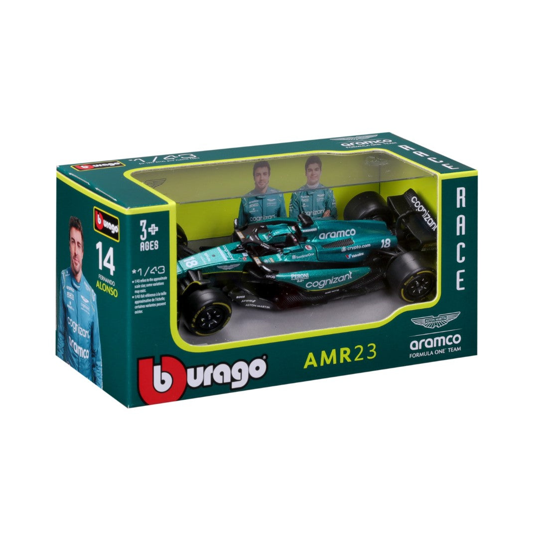 18-38190S Bburago Race F1 Aston Martin AMR23 #18  Stroll  1:43