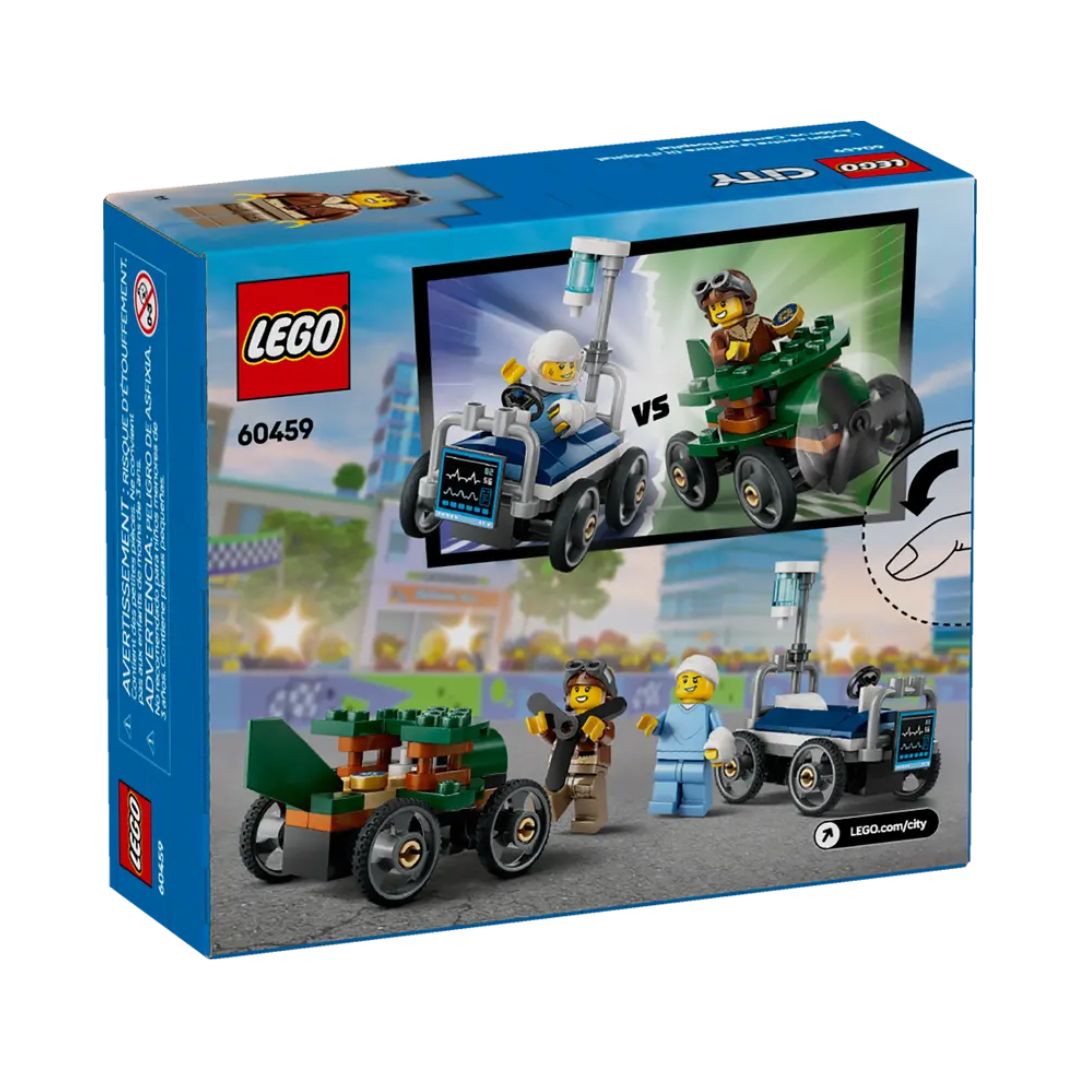 60459 LEGO City - Pack veicoli da corsa: aereo contro letto d'ospedale