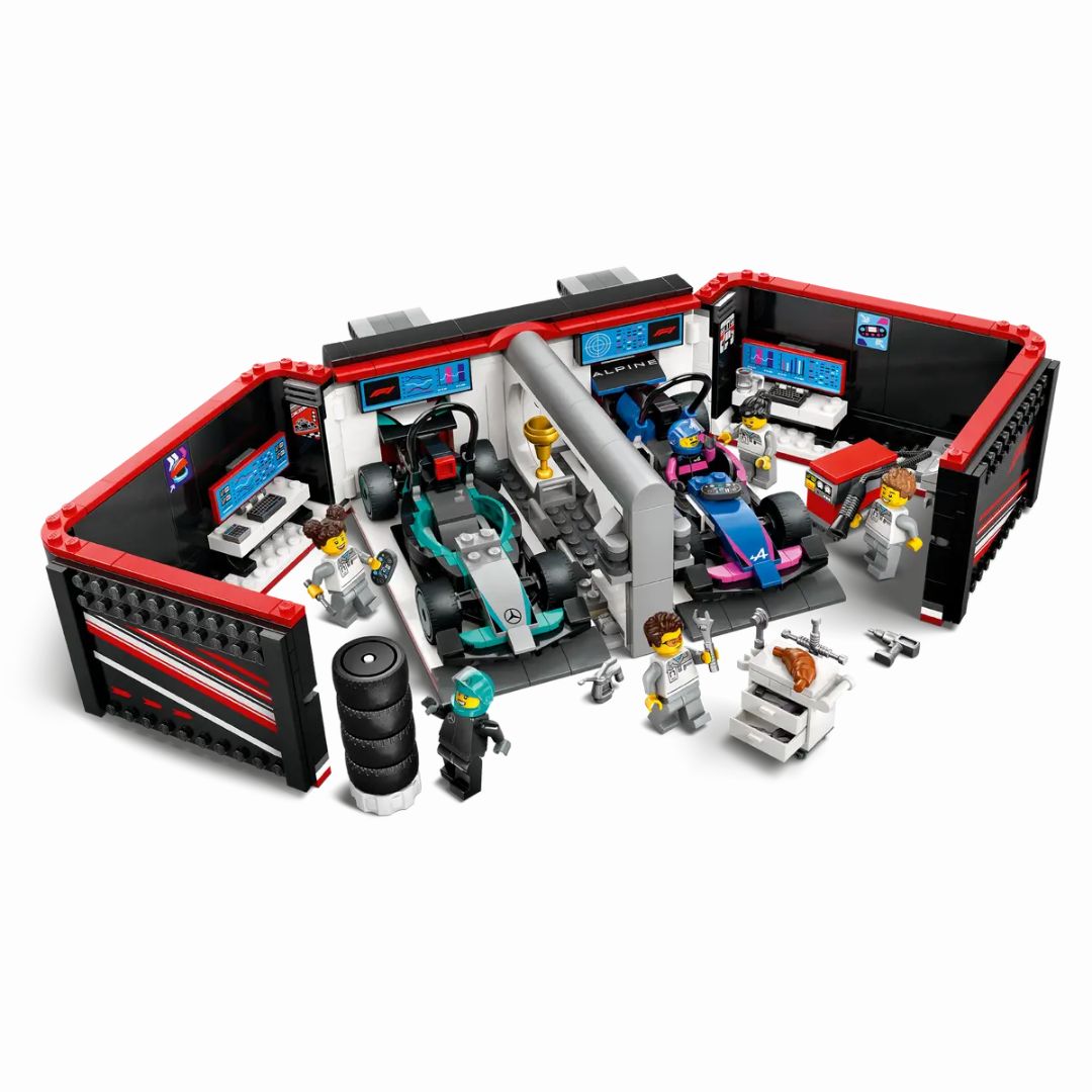60444 LEGO City Formula 1 - Garage con monoposto Mercedes-AMG e Alpine F1