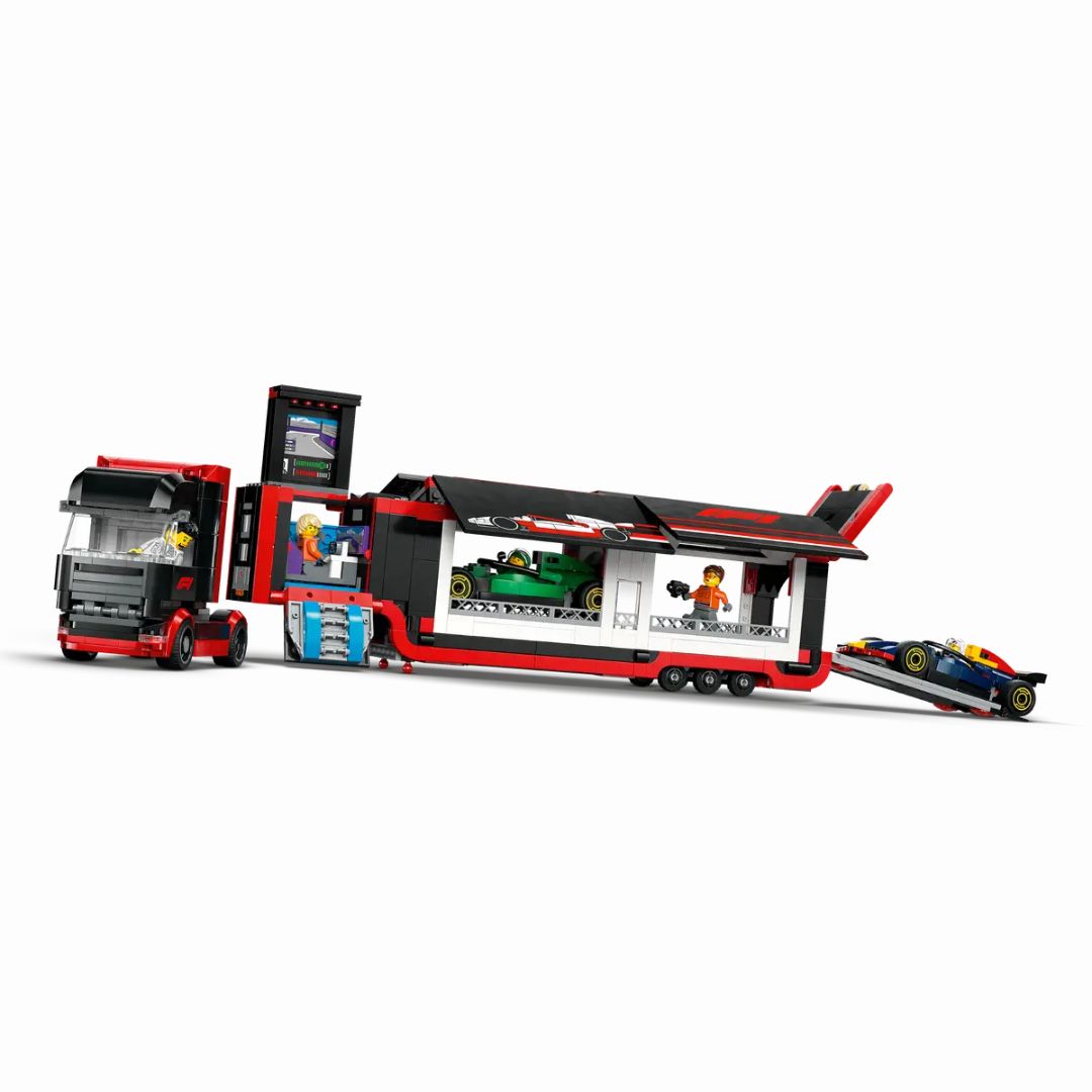 60445 LEGO City - Autotrasportatore F1 con monoposto RB20 e AMR24 F1