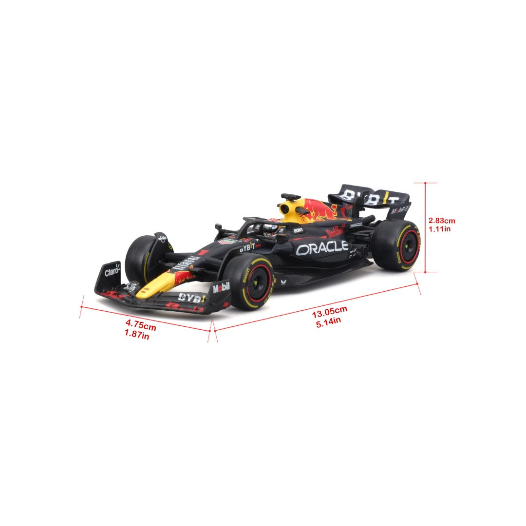 18-38083 Bburago Race F1  Red Bull Racing RB19 #1 Verstappen, con casco - 1:43