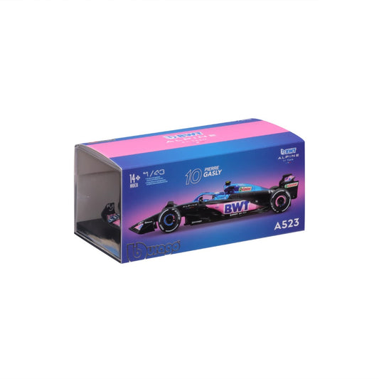 18-38073 Bburago Race - BWT Alpine F1 Team A523 #10 Gasly, con casco - 1:43