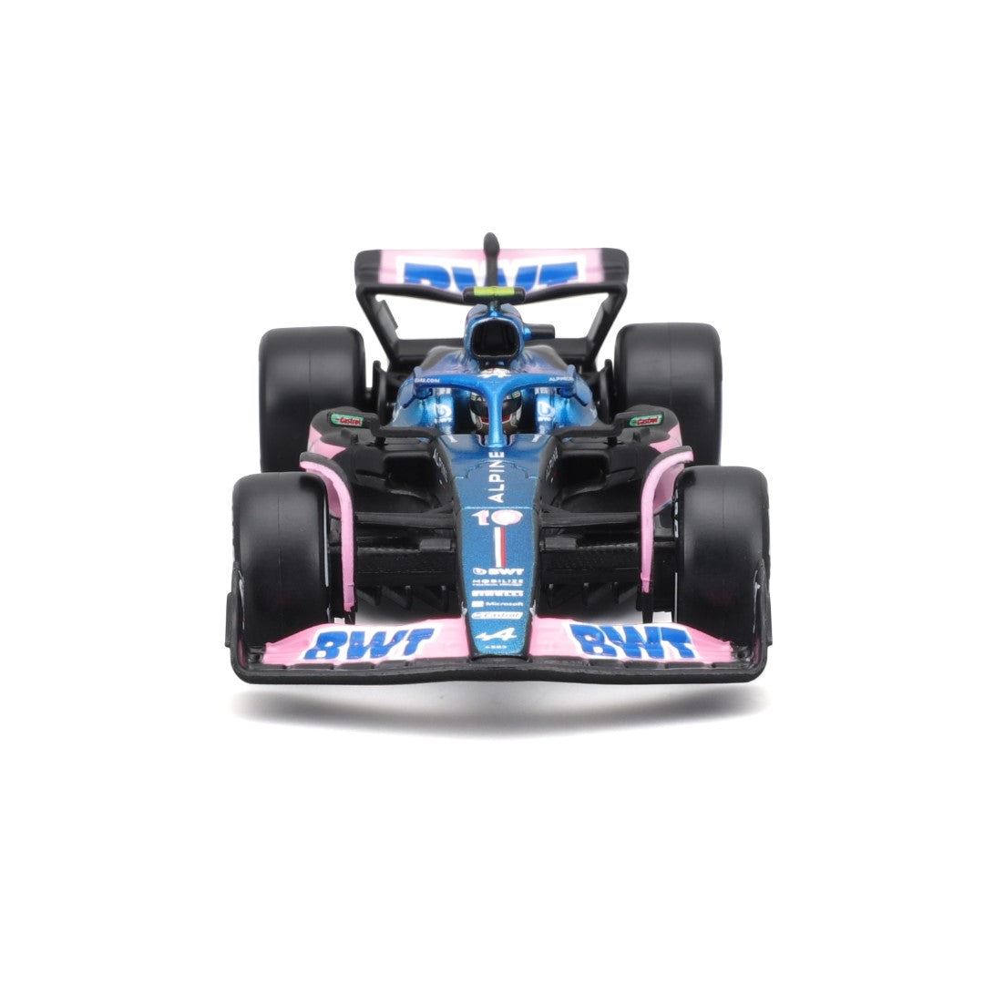 18-38073 Bburago Race - BWT Alpine F1 Team A523 #10 Gasly, con casco - 1:43