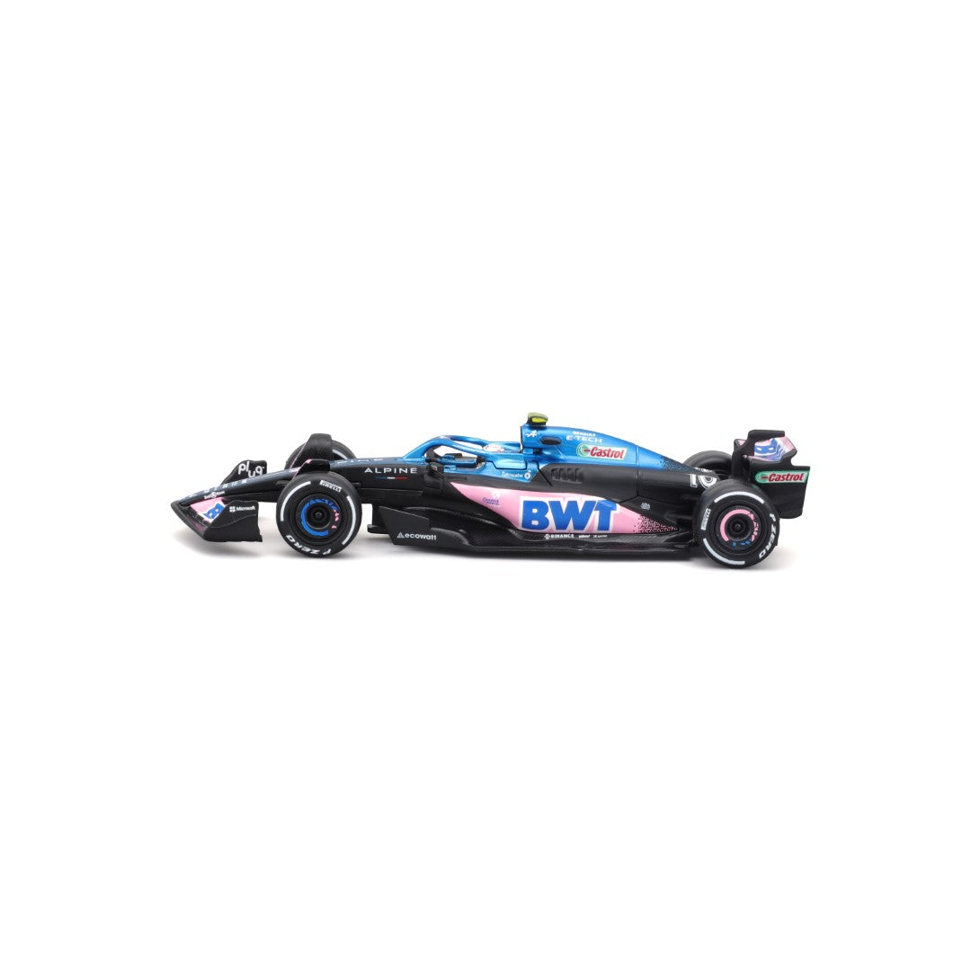 18-38073 Bburago Race - BWT Alpine F1 Team A523 #10 Gasly, con casco - 1:43