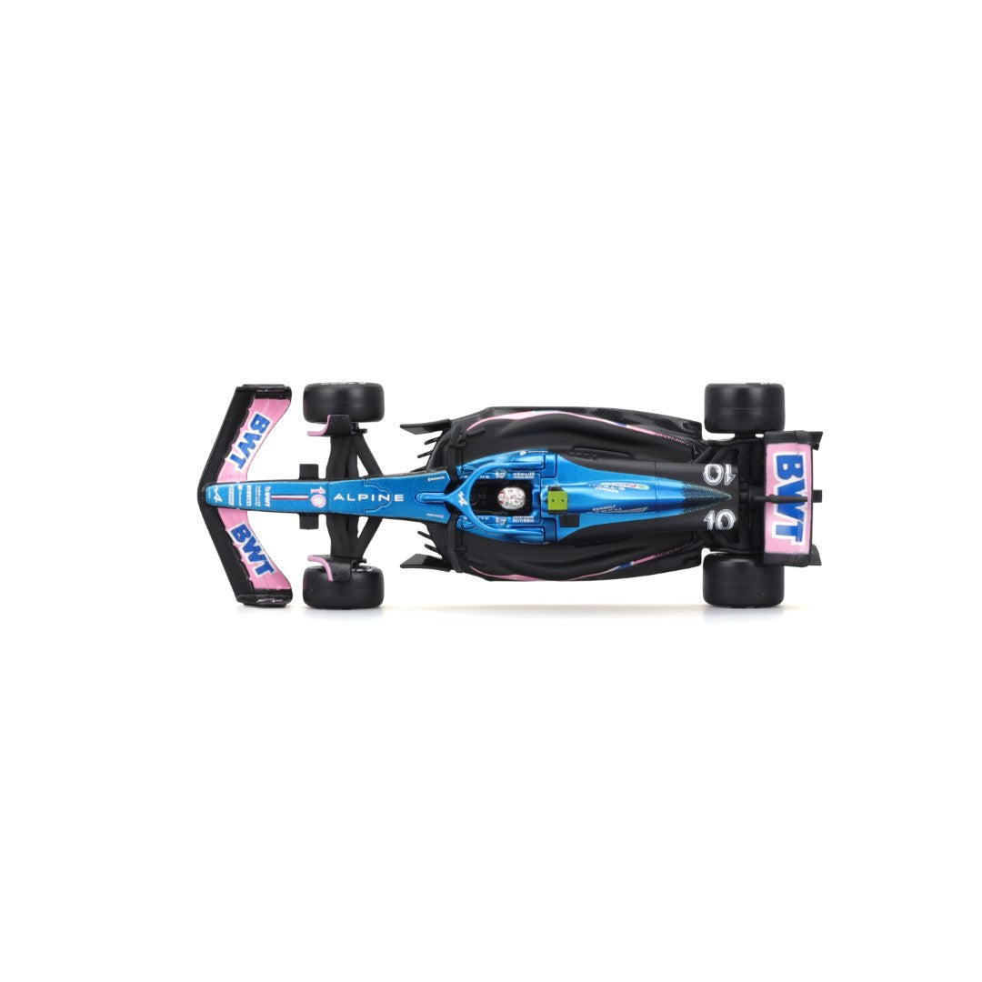 18-38073 Bburago Race - BWT Alpine F1 Team A523 #10 Gasly, con casco - 1:43