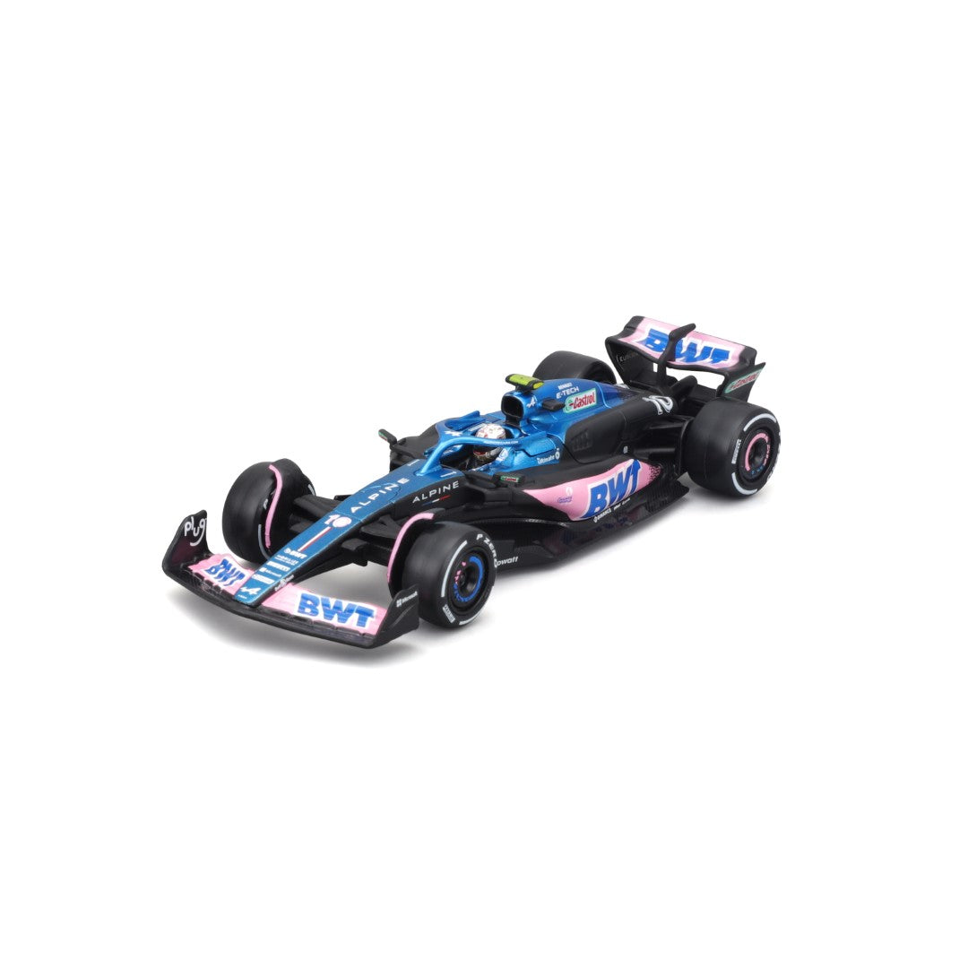 18-38073 Bburago Race - BWT Alpine F1 Team A523 #10 Gasly, con casco - 1:43
