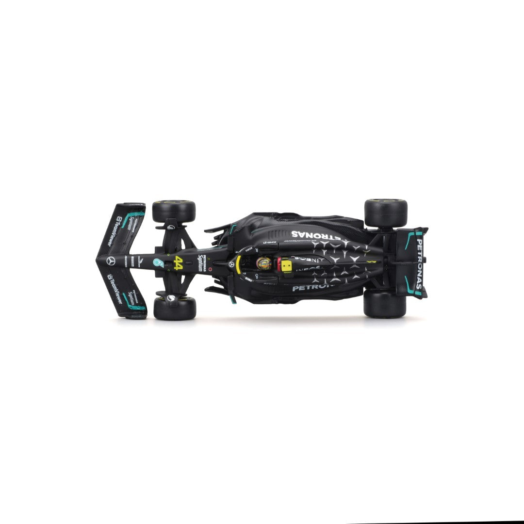 18-38081 Bburago Race -Mercedes AMG F1 W14 EPerformance #44 Hamilton, con casco