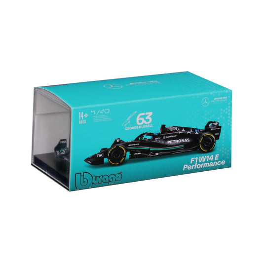 18-38081 Bburago Race -Mercedes AMG F1 W14 E Performance #63 Russell, con casco