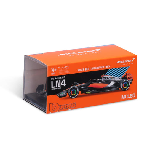 18-38088 Bburago Race - McLaren F1 Team MCL60 #4 Norris, con casco - Scala 1:43
