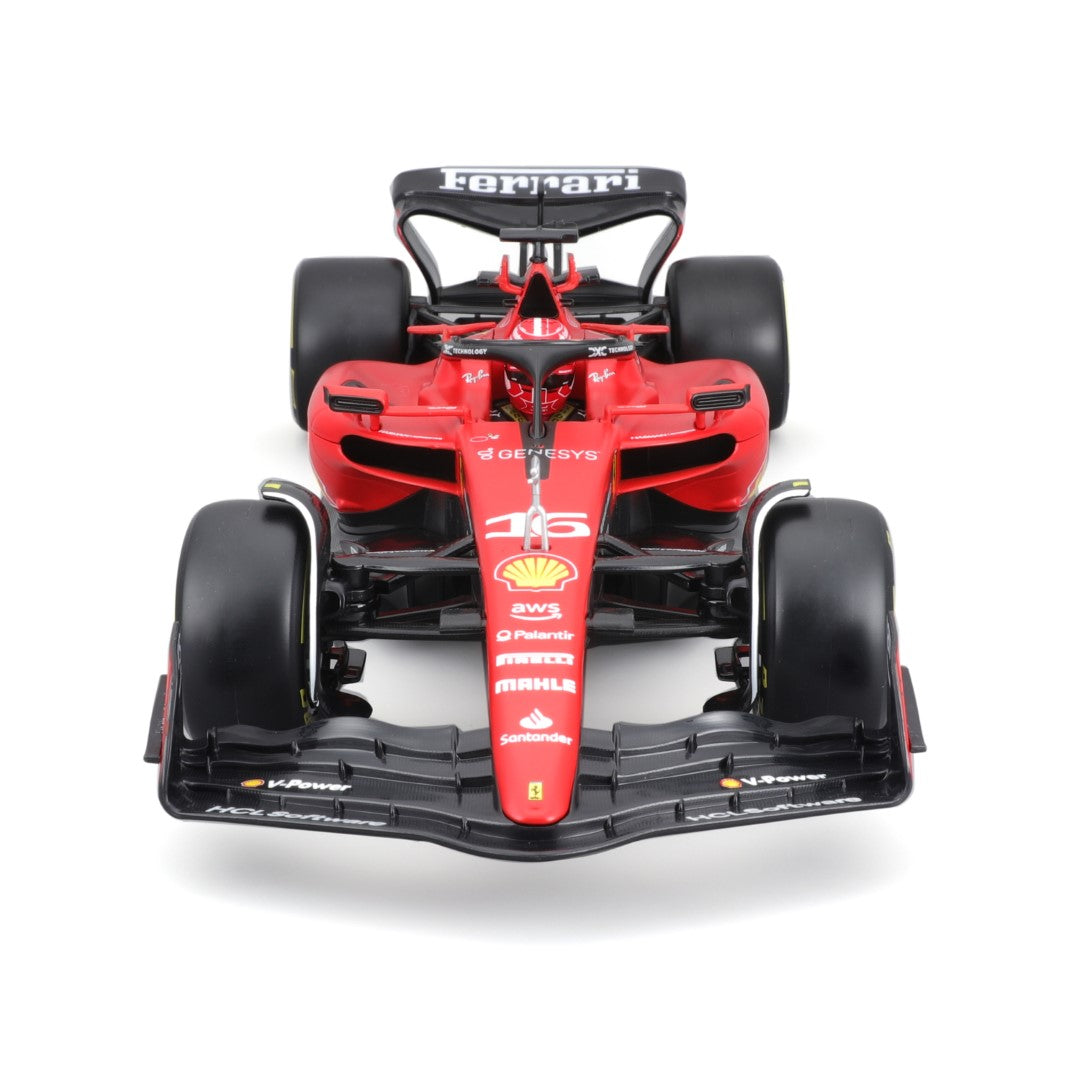 18-16812 Bburago Ferrari Racing F1 Ferrari SF-23, con casco #16 Leclerc -  1:18