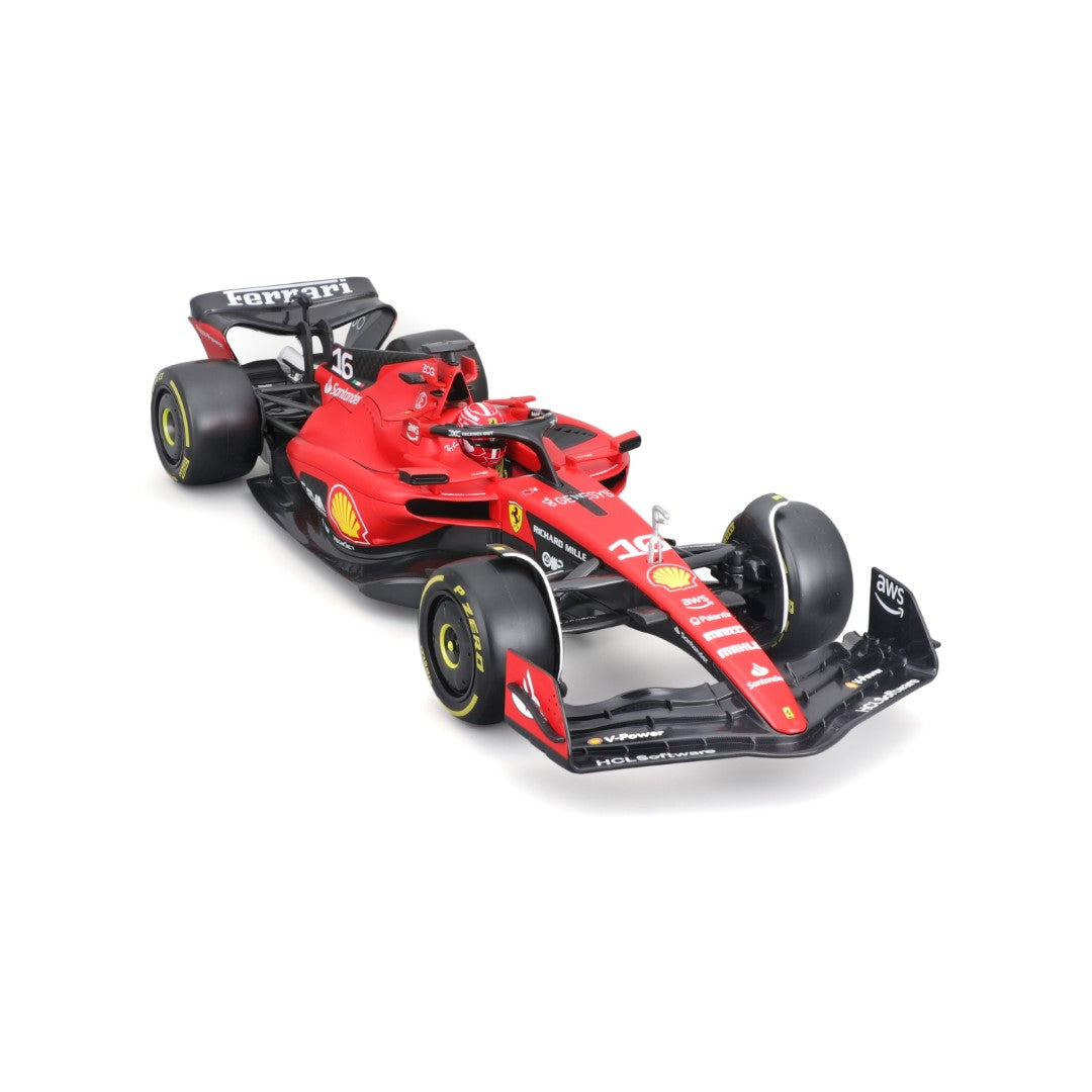 18-16812 Bburago Ferrari Racing F1 Ferrari SF-23, con casco #16 Leclerc -  1:18