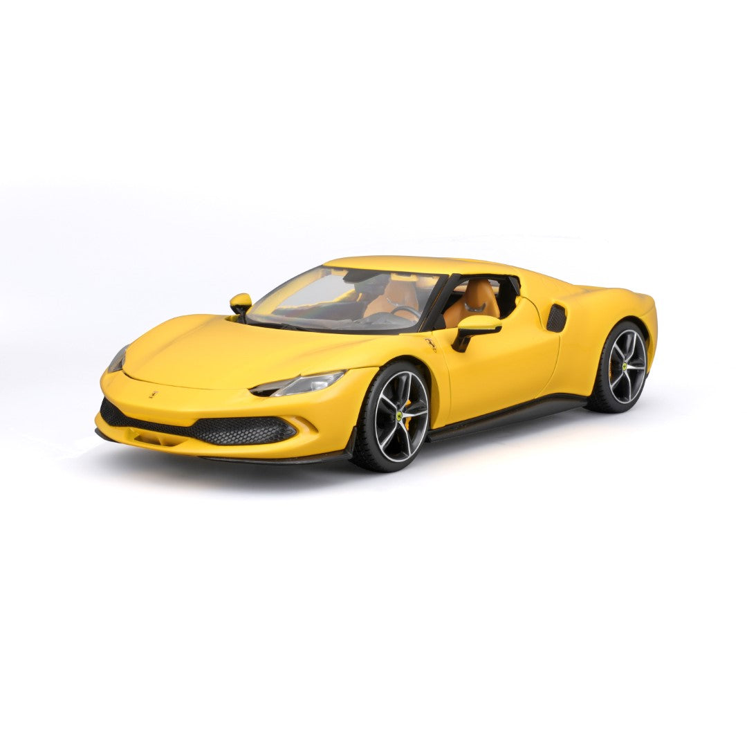 18-16018 Bburago Ferrari Race&Play - Ferrari 296 GTB, gialla - Scala 1:18