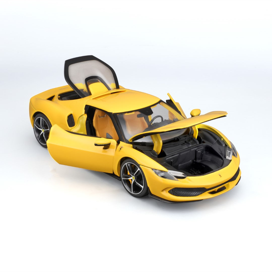 18-16018 Bburago Ferrari Race&Play - Ferrari 296 GTB, gialla - Scala 1:18