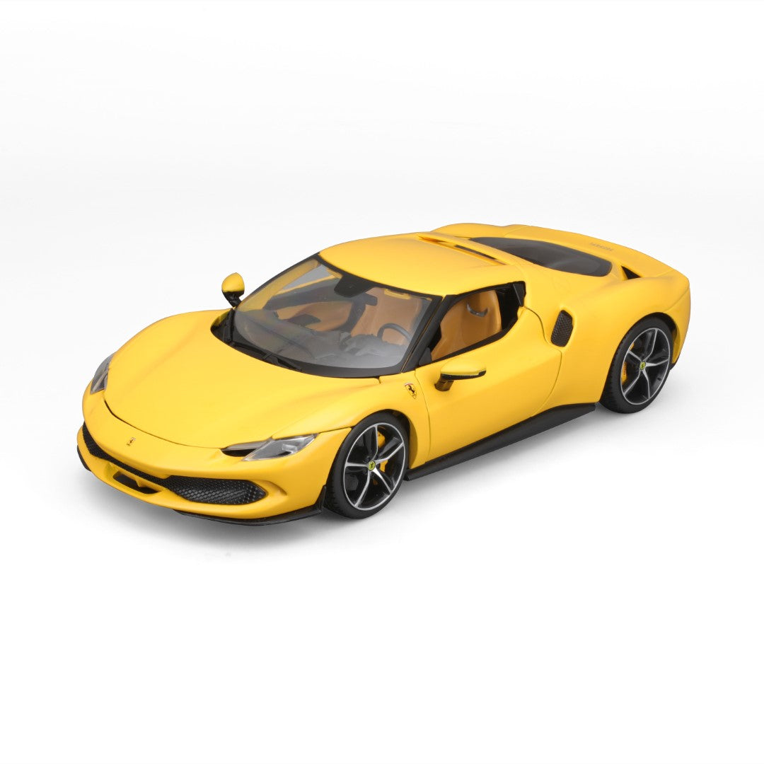 18-16018 Bburago Ferrari Race&Play - Ferrari 296 GTB, gialla - Scala 1:18