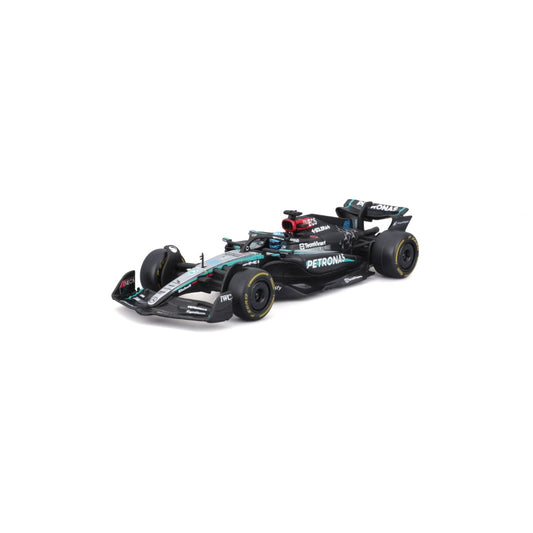 18-38209R Bburago F1 Mercedes-AMG W15 E Performance #63 con casco Russell - 1:43