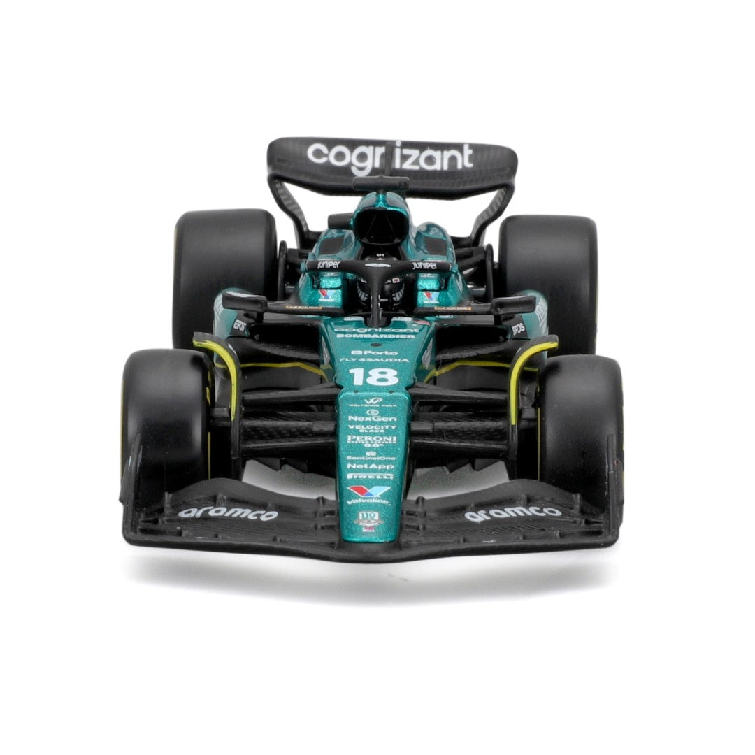 18-38091A Bburago F1  Aston Martin AMR23 #18 Strollcon casco - 1:43