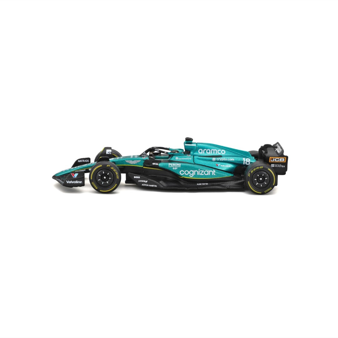 18-38091A Bburago F1  Aston Martin AMR23 #18 Strollcon casco - 1:43