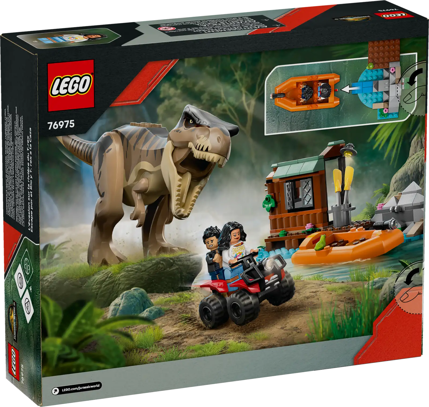 76975 LEGO Jurassic World -Fuga sul fiume dal T. rex