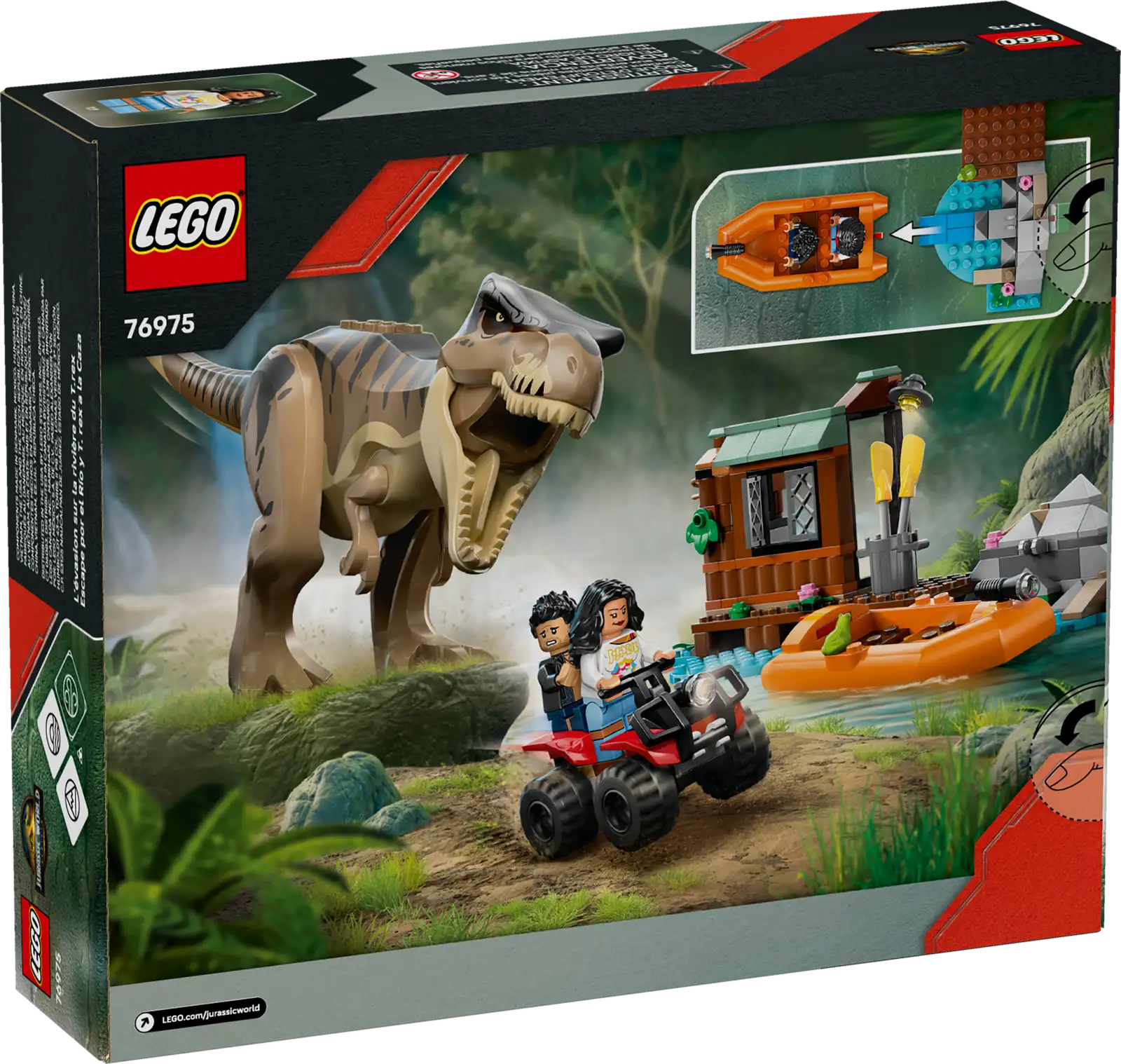 76975 LEGO Jurassic World -Fuga sul fiume dal T. rex