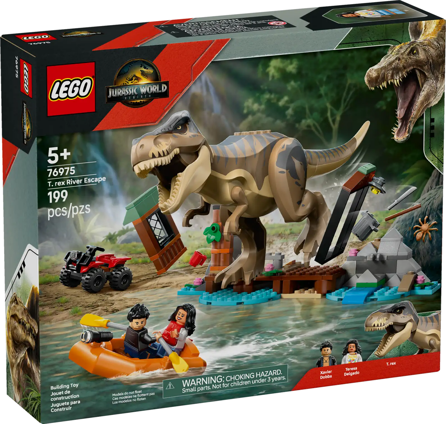 76975 LEGO Jurassic World -Fuga sul fiume dal T. rex