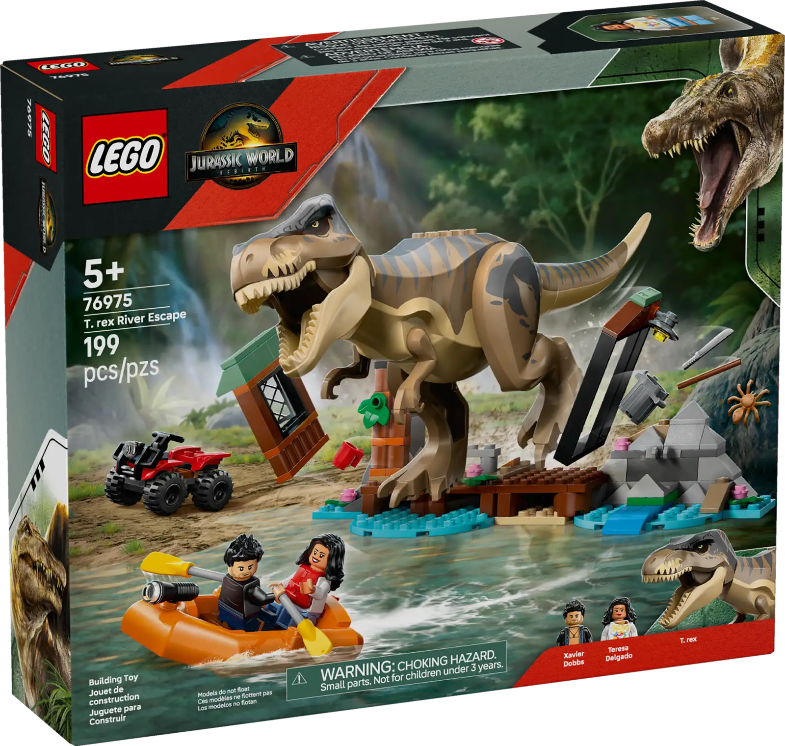76975 LEGO Jurassic World -Fuga sul fiume dal T. rex