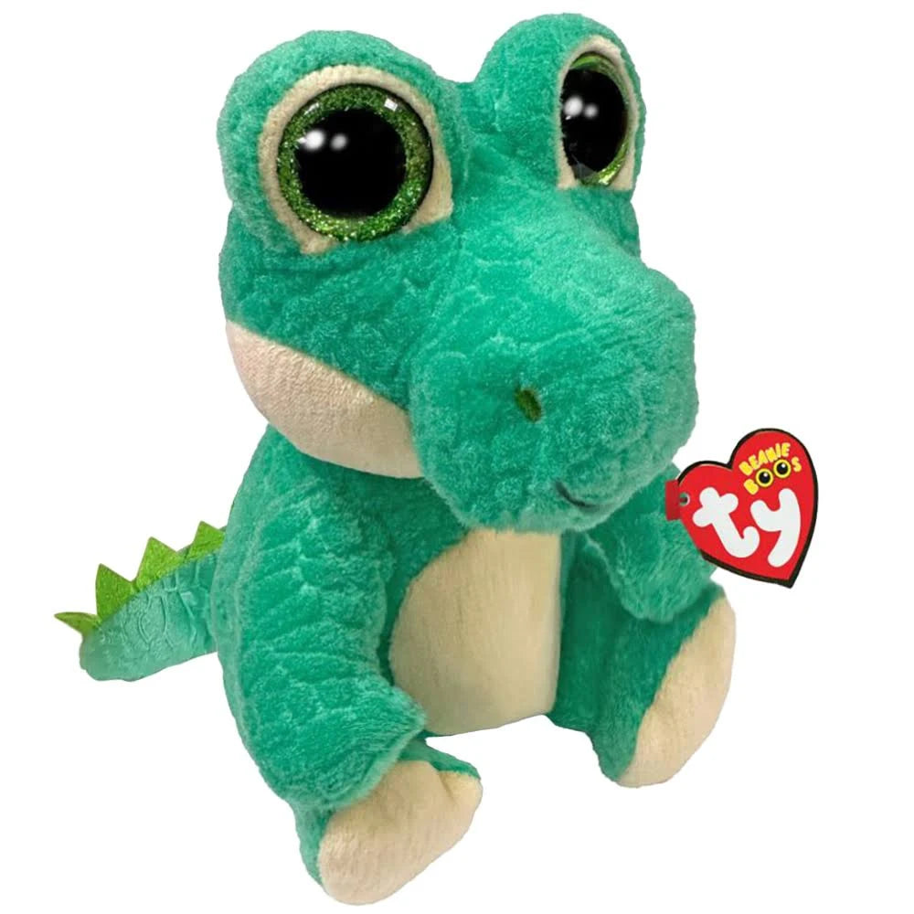T37373 TY BEANIE BOOS 15cm ERNIE  coccodrillo Peluche con Occhi Grandi Glitter