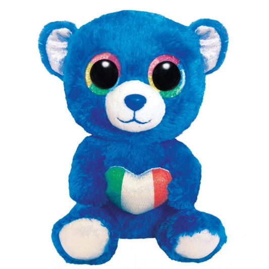 T36099 TY BEANIE BOOS 15cm ROMEO orso azzurro ITALIA