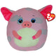 T39420 Ty - Squish a Boos Hambone il Maialino 22 cm  Cuscino Peluche Rosa