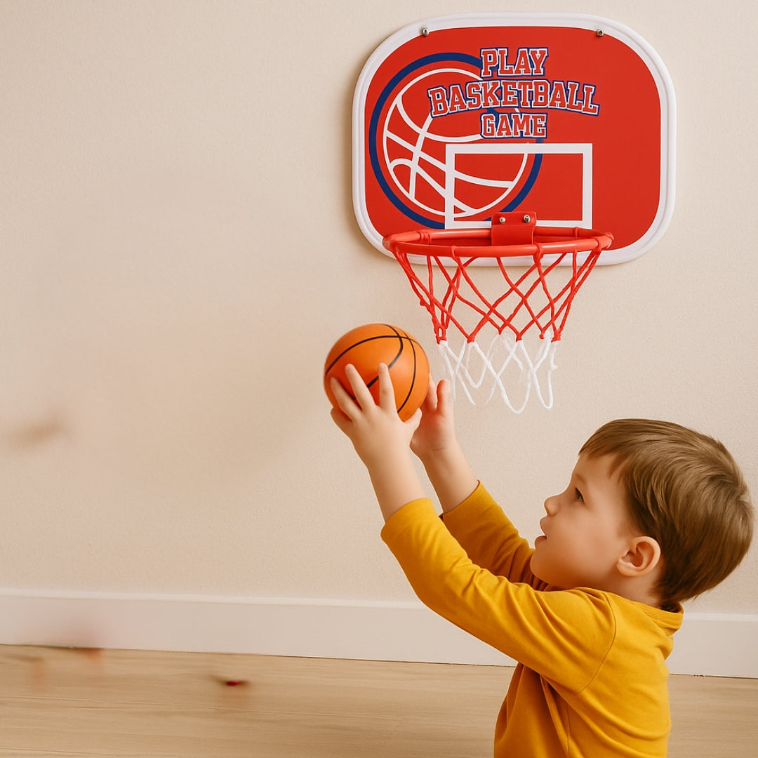Globo 41226 Canestro Basket Ø 22  in Metallo con Palla Ø 12 cm e Pompa
