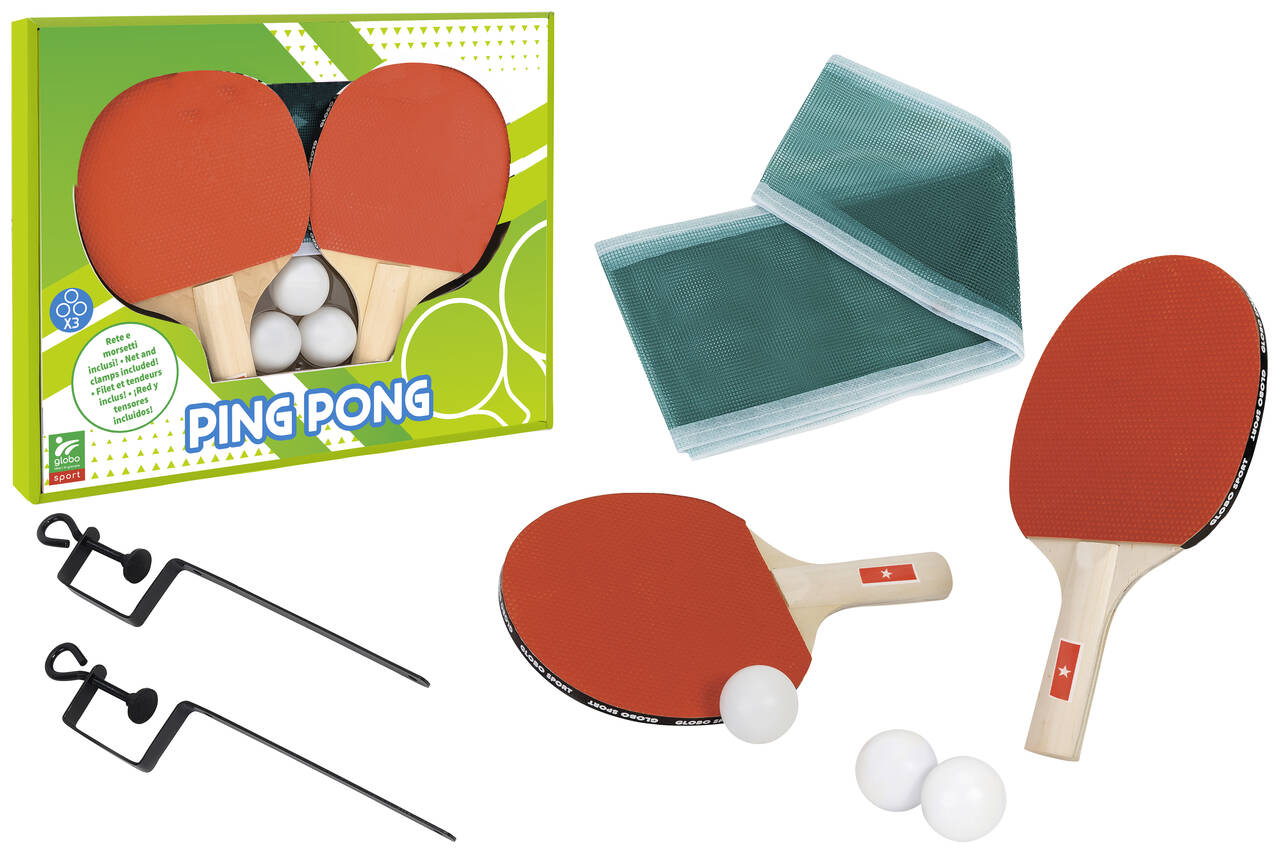41884  Globo  Set Ping Pong  1 Stella  Con Rete e 3 Palline in Scatola