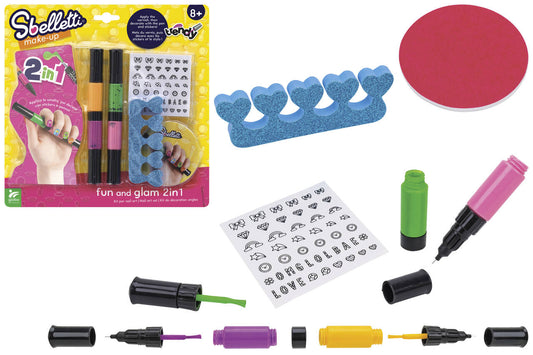 Globo 40993 Sbelletti Decora Unghie smalto Set Manicure per Bambine con 4 colori