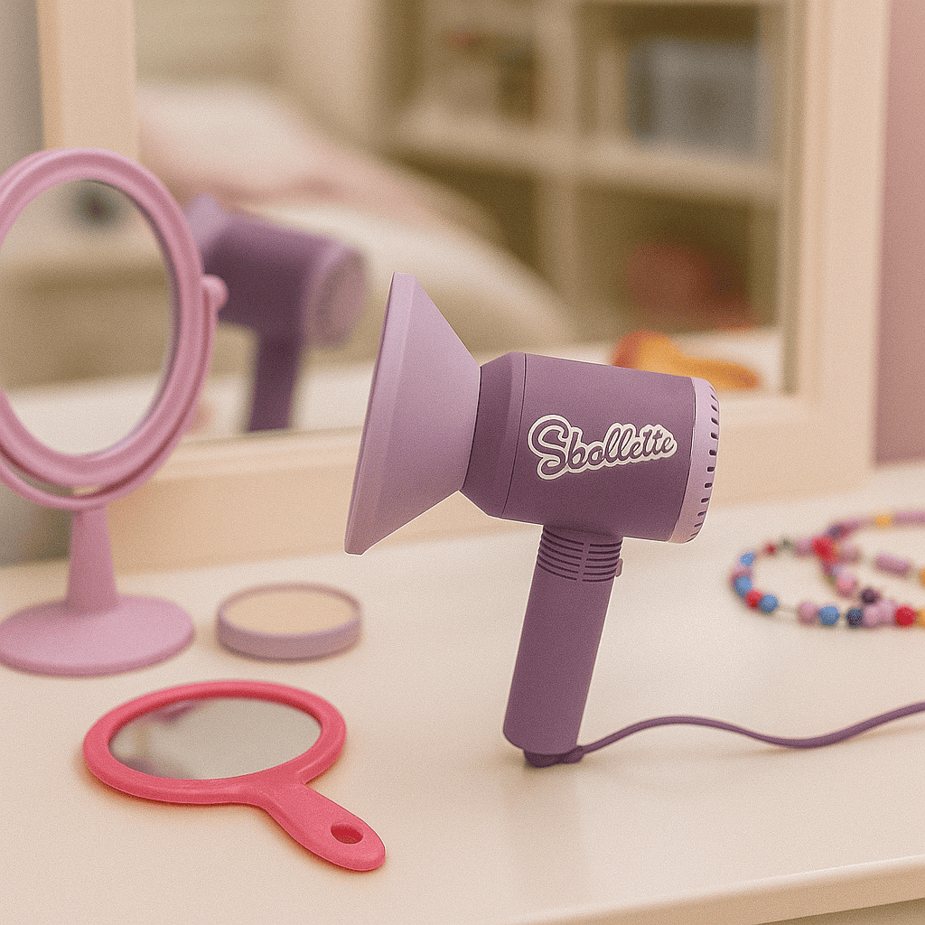 42535 Globo Phon Giocattolo  Stile Dyson con Accessori Set Parrucchiera Bambine