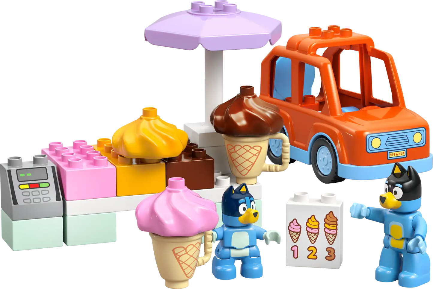 10458 Lego DUPLO Bluey Visita alla gelateria di Bluey