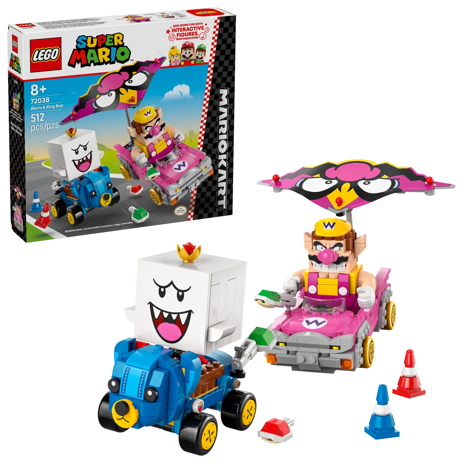 72038 Lego Super Mario Mario Kart™  Wario e Re Boo