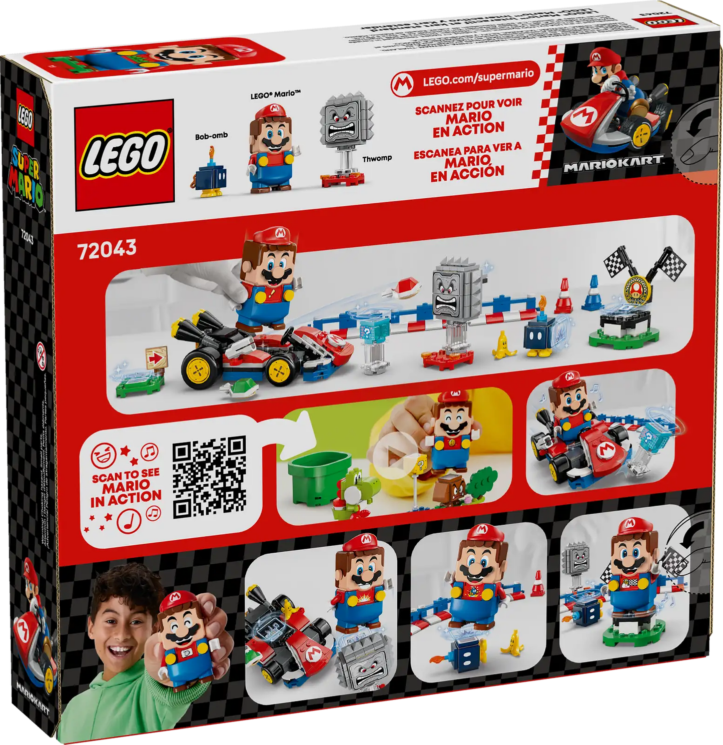 72043 Lego Super Mario Mario Kart™  LEGO® Mario™ interattivo e Kart sta