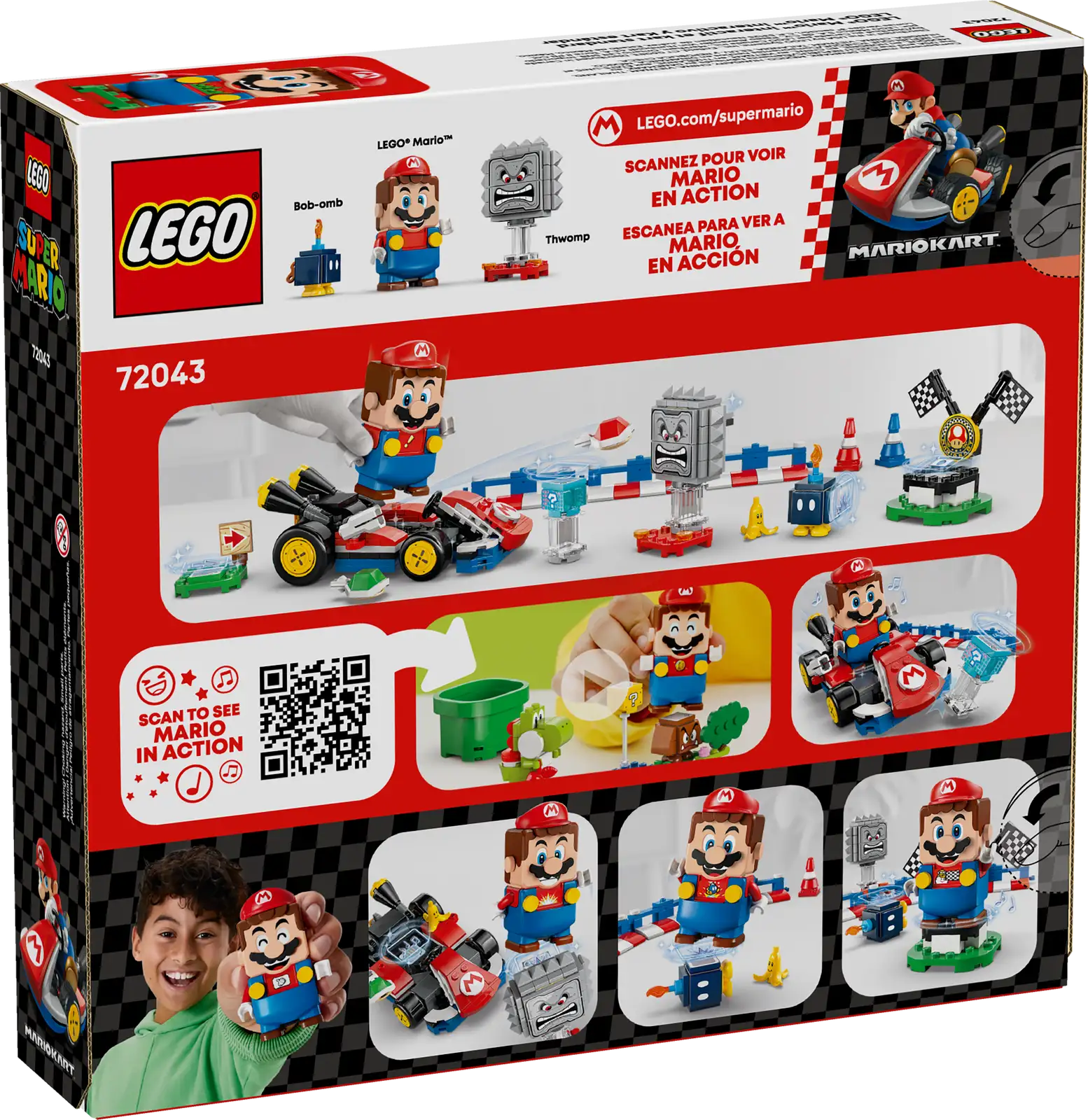72043 Lego Super Mario Mario Kart™  LEGO® Mario™ interattivo e Kart sta