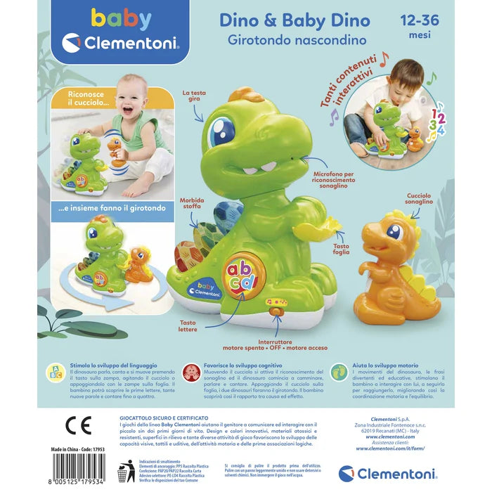 17953.4 Clementoni DINO & BABY DINO  Centro Attività Interattivo 1236Mesi