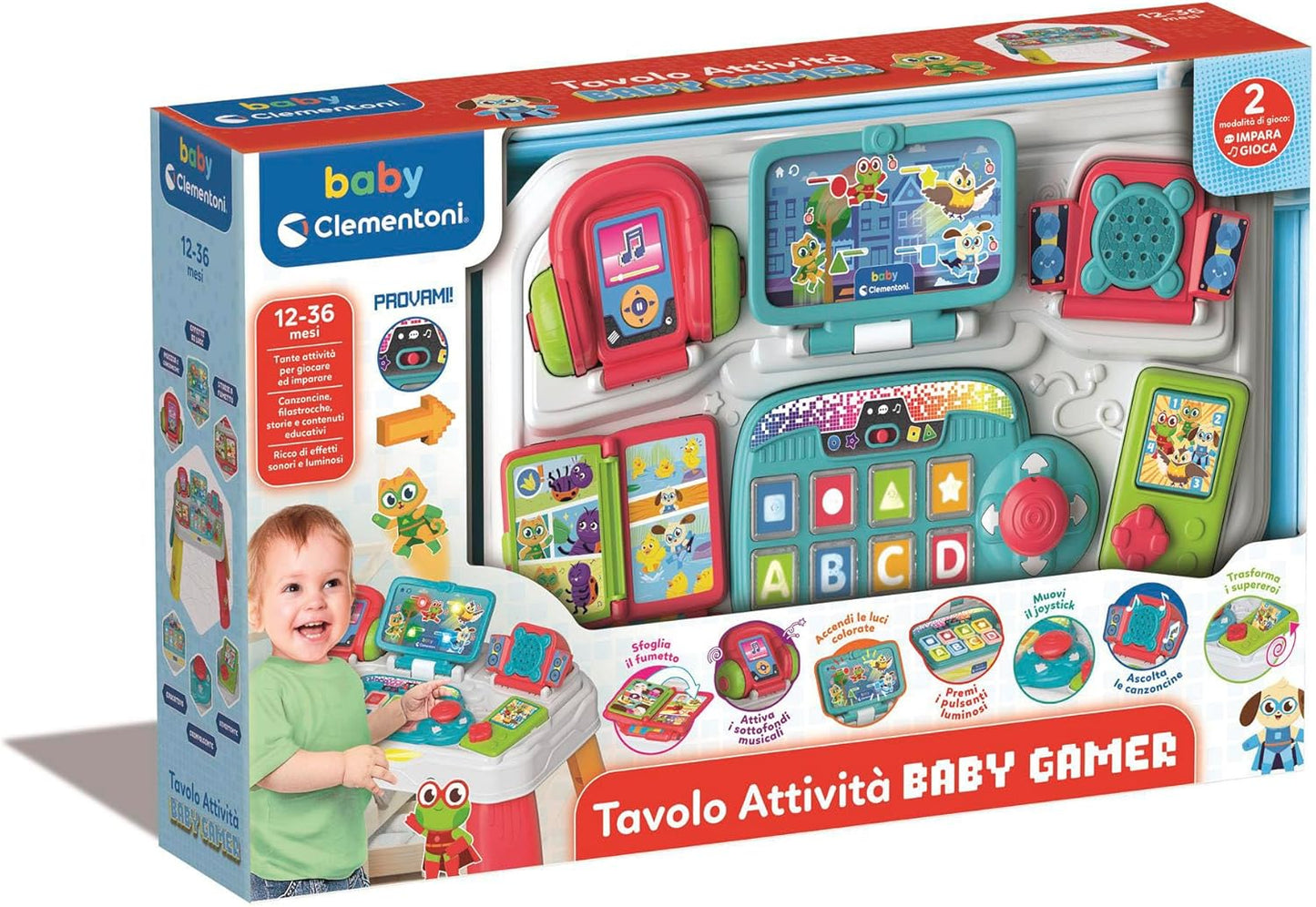 17547.5 Clementoni Tavolo Attività Baby Gamer  Postazione Gaming Interattiva