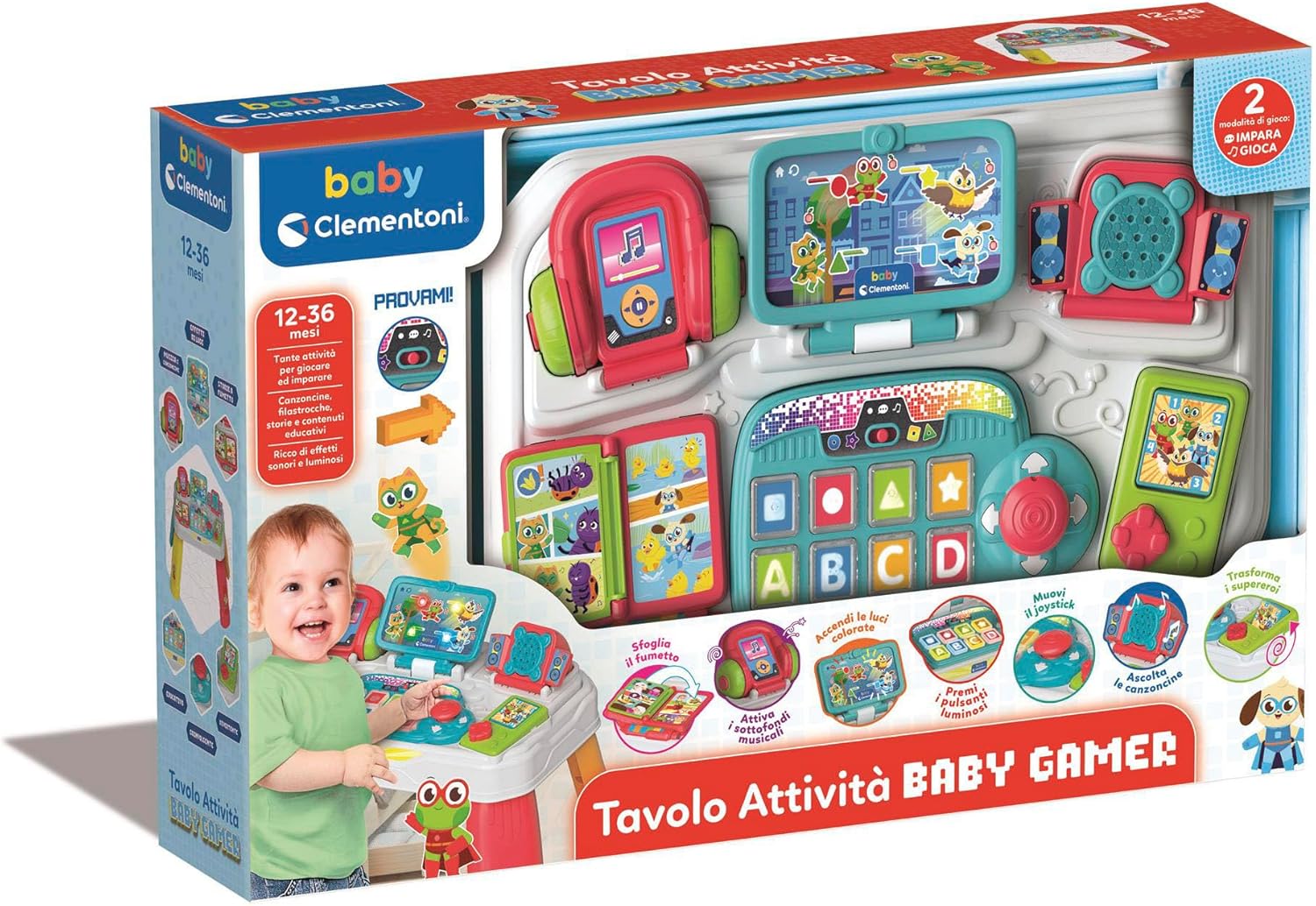 17547.5 Clementoni Tavolo Attività Baby Gamer  Postazione Gaming Interattiva