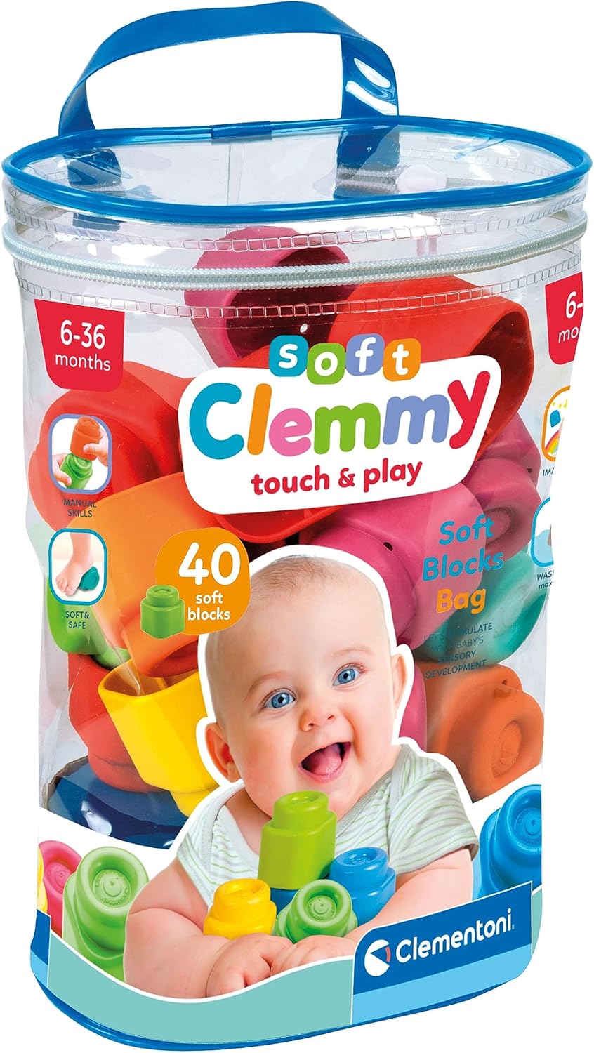 17878.0 Clementoni Clemmy  40 Mattoncini Morbidi da Costruzione